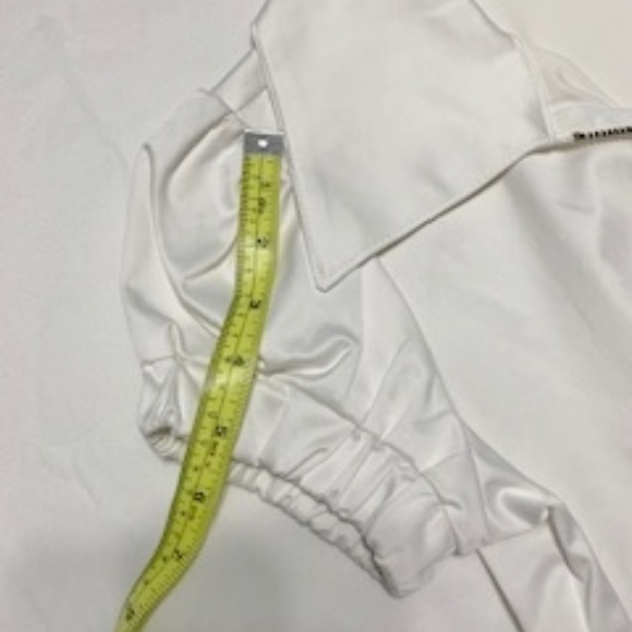 A'gaci women's short sleeve white cropped jacket - Picture 4 of 6